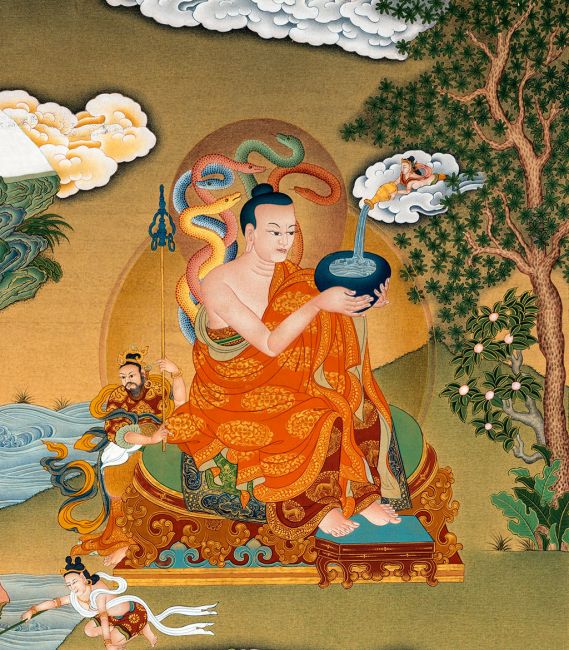 第五位尊者 納噶究那尊者（龍樹菩薩）།གུ་རུ་ནཱ་གརྫུ་ན་ལ་ན་མོ།