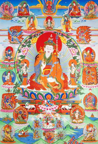 蓮師十二神變唐卡典藏於噶瑪噶居寺
