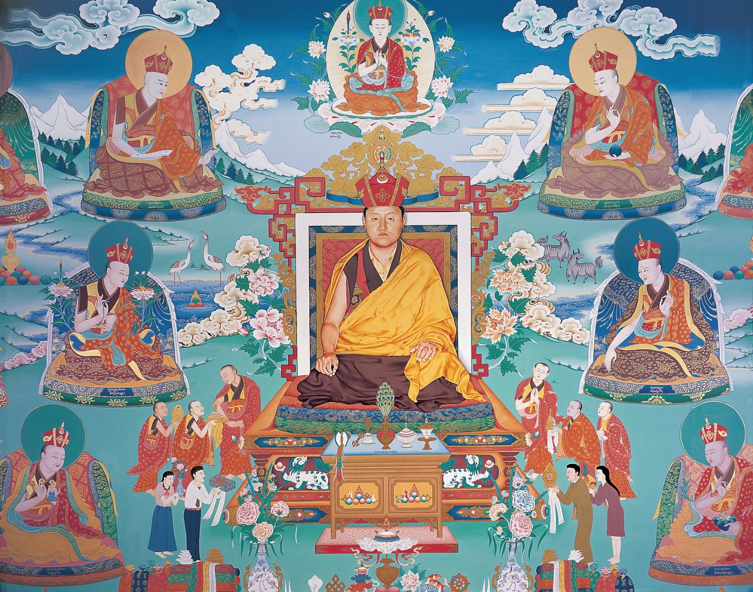 实修传承法教卓伟持有者 第十四世全知普见夏玛巴仁波切传